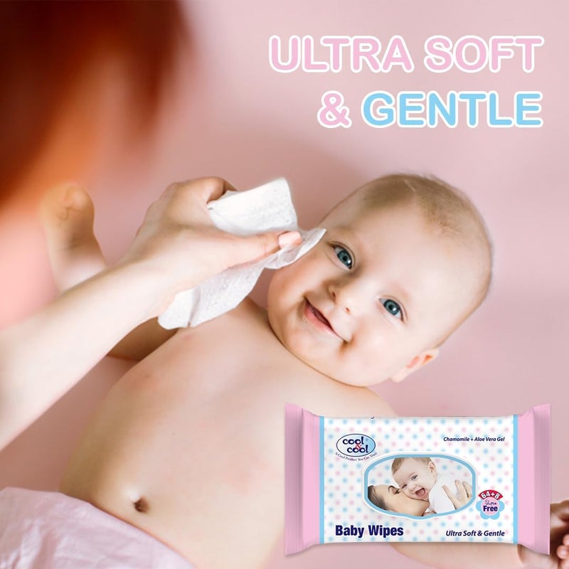 Cool & Cool Baby Wipes - Alcohol Free & Ultra Soft - Image 2